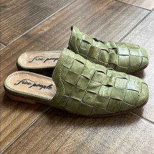 Free People Sage Woven Leather Mules